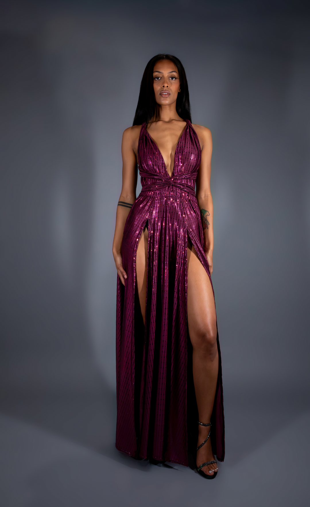 Cosmo & Donato Goddess Dress - Womens LG / Plum Burgundy Cosmo & Donato Goddess Dress - Womens LG / Plum Burgundy